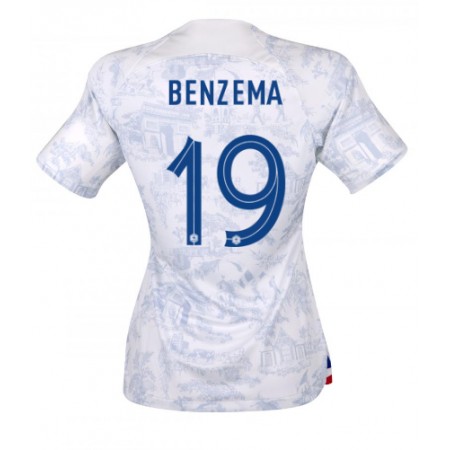 Ranska Karim Benzema 19 Naisten Vieraspelipaita Mm-Kisat 2022